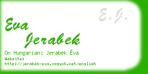 eva jerabek business card
